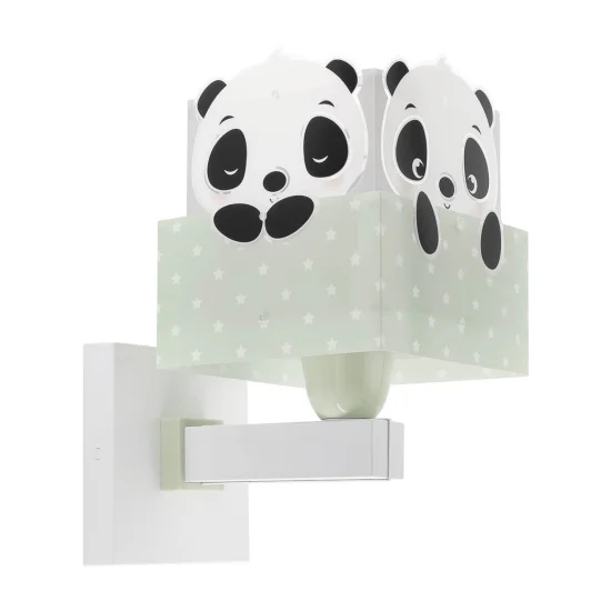 CANDEEIRO DE PAREDE PANDA VERDE