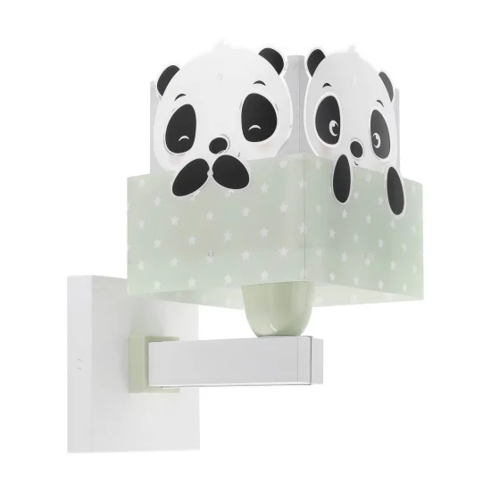 CANDEEIRO DE PAREDE PANDA VERDE 2