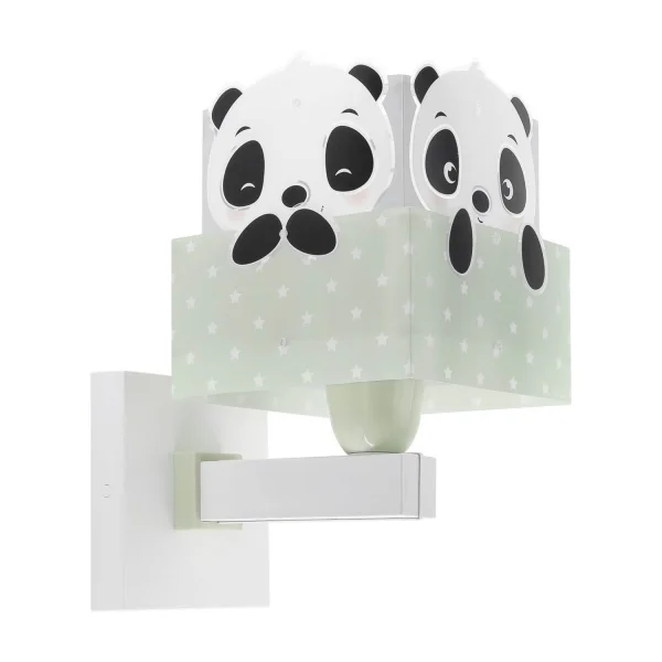 CANDEEIRO DE PAREDE PANDA VERDE