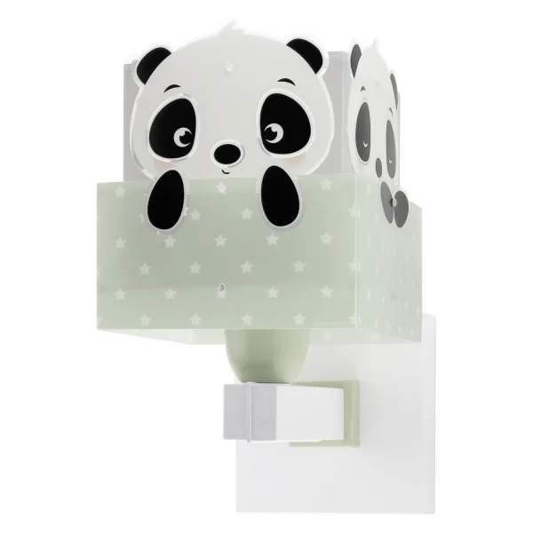 CANDEEIRO DE PAREDE PANDA VERDE