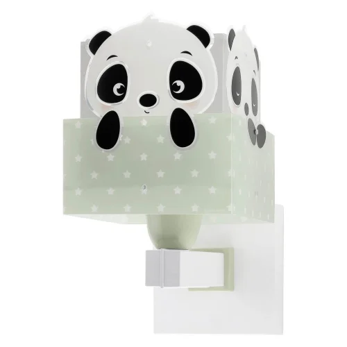 CANDEEIRO DE PAREDE PANDA VERDE