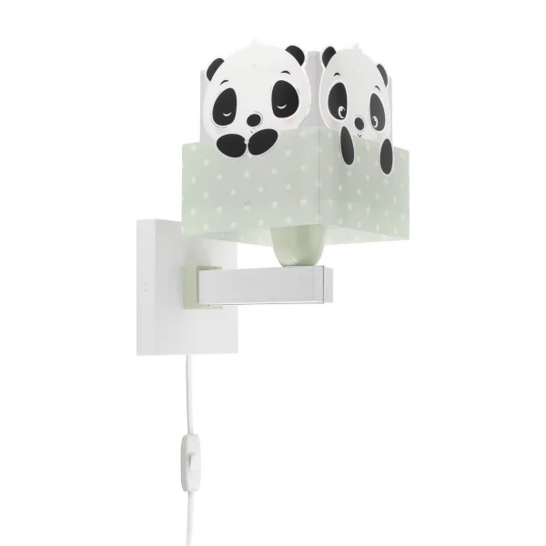 CANDEEIRO DE PAREDE PANDA VERDE