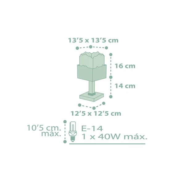 CANDEEIRO DE MESA PANDA VERDE