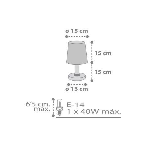 CANDEEIRO DE MESA STAR LIGHT BRANCA