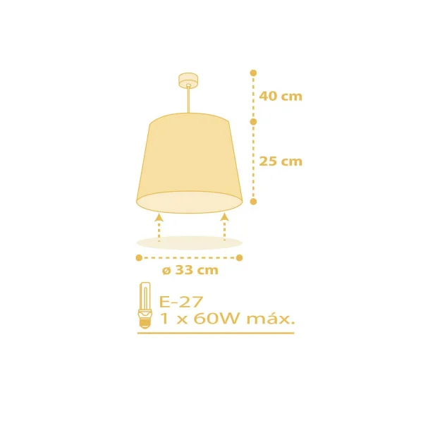 CANDEEIRO DE TECTO STAR LIGHT AMARELO