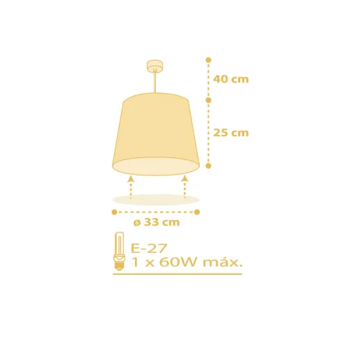 CANDEEIRO DE TECTO STAR LIGHT AMARELO