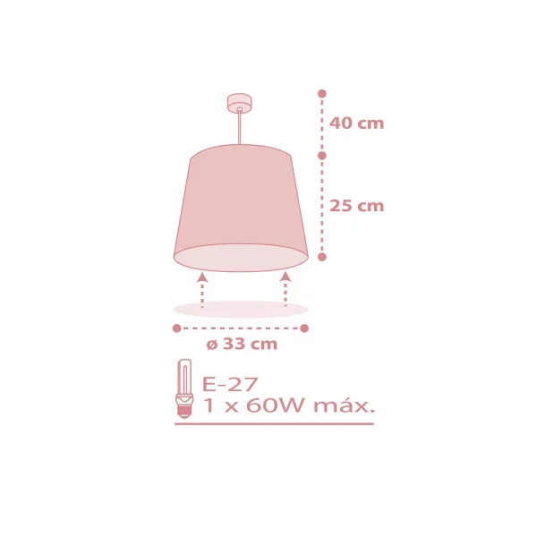 CANDEEIRO DE TECTO STAR LIGHT ROSA