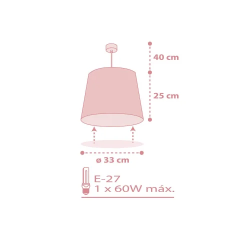 CANDEEIRO DE TECTO STAR LIGHT ROSA