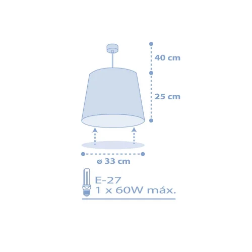 CANDEEIRO DE TECTO STAR LIGHT AZUL