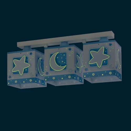 CANDEEIRO DE TECTO 3 LUZES LUNA AZUL CANDEEIRO DE TECTO 3 LUZES LUNA AZUL