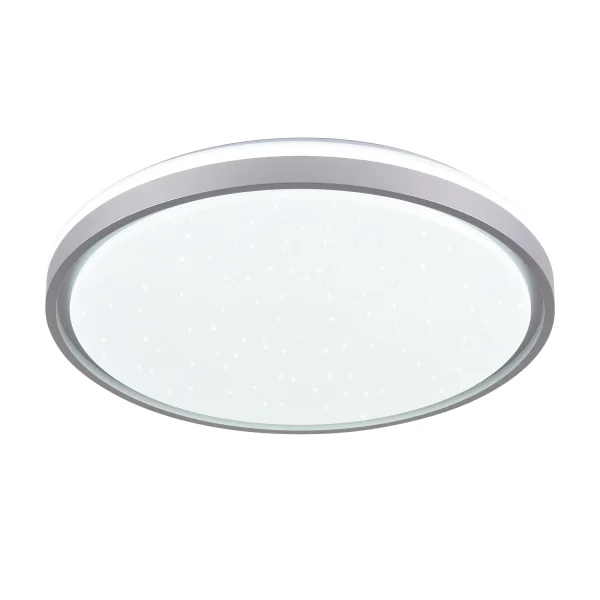 PLAFON LED 58W REGULÁVEL BRANCO PRATA CIRCULAR TELLUS