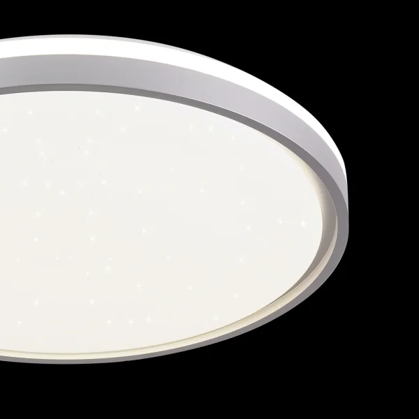 PLAFON LED 58W REGULÁVEL BRANCO PRATA CIRCULAR TELLUS
