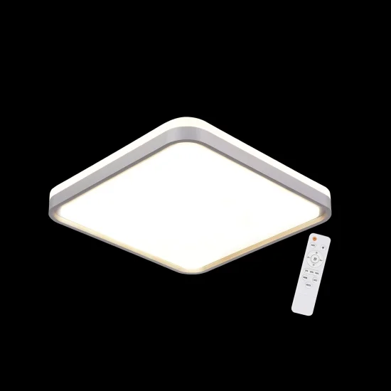 PLAFON LED 58W REGULÁVEL BRANCO PRATA QUADRADO TELLUS 2