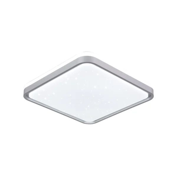 PLAFON LED 58W REGULÁVEL BRANCO PRATA QUADRADO TELLUS