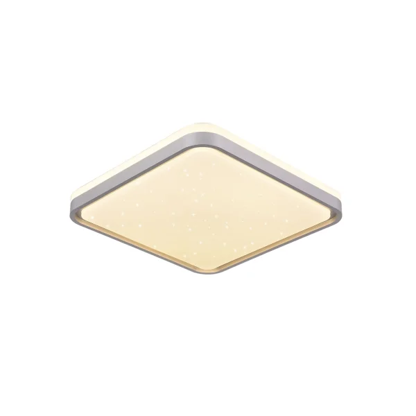 PLAFON LED 58W REGULÁVEL BRANCO PRATA QUADRADO TELLUS