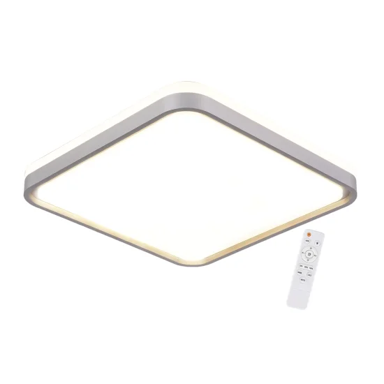 PLAFON LED 78W REGULÁVEL BRANCO PRATA QUADRADO TELLUS