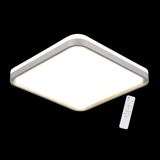 PLAFON LED 78W REGULÁVEL BRANCO PRATA QUADRADO TELLUS 2