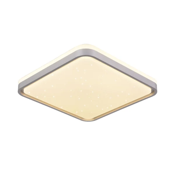 PLAFON LED 78W REGULÁVEL BRANCO PRATA QUADRADO TELLUS PLAFON LED 78W REGULÁVEL BRANCO PRATA QUADRADO TELLUS