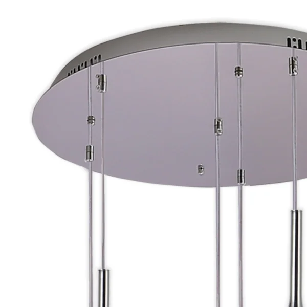 CANDEEIRO DE TECTO 6 LUZES VIDRO EXTERIOR ÂMBAR INTERIOR BRANCO Ø65 NOLINA