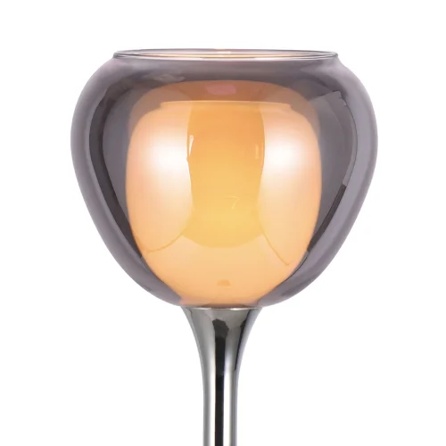 CANDEEIRO DE MESA 1 VIDRO EXTERIOR FUMADO INTERIOR BRANCO NOLINA