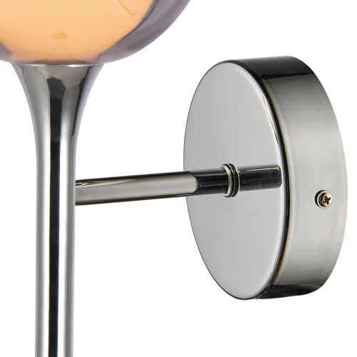 CANDEEIRO DE PAREDE 1 VIDRO EXTERIOR FUMADO INTERIOR BRANCO NOLINA