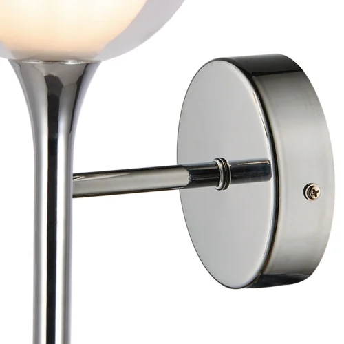 CANDEEIRO DE PAREDE 1 LUZ VIDRO EXTERIOR TRANSPARENTE VIDRO INTERIOR BRANCO NOLINA