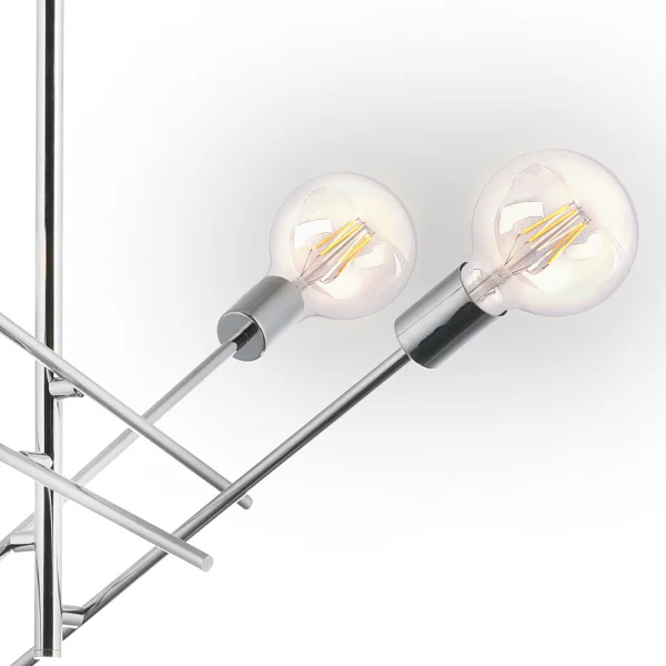 LÂMPADA DE TETO RIGEL 4 LUZES CROMADAS