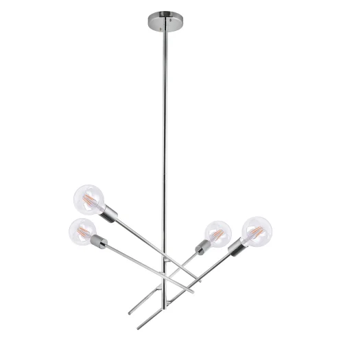 LÂMPADA DE TETO RIGEL 4 LUZES CROMADAS