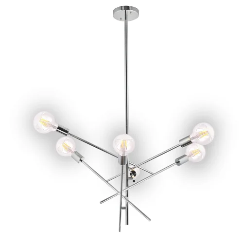 LÂMPADA DE TETO RIGEL 6 LUZES CROMADAS