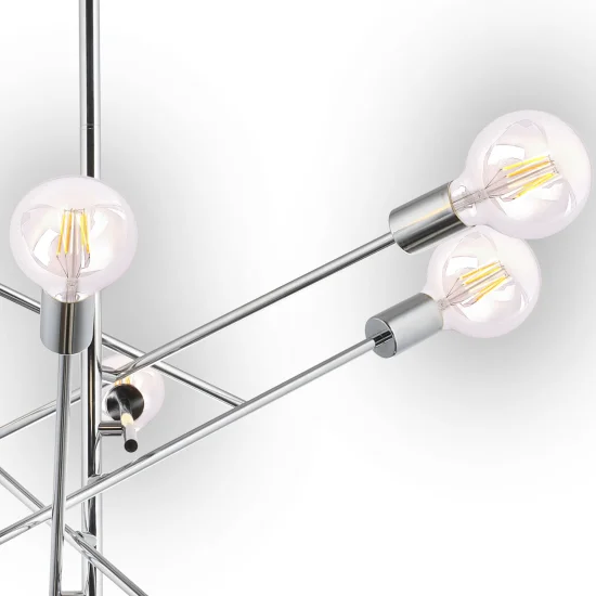 LÂMPADA DE TETO RIGEL 6 LUZES CROMADAS 2