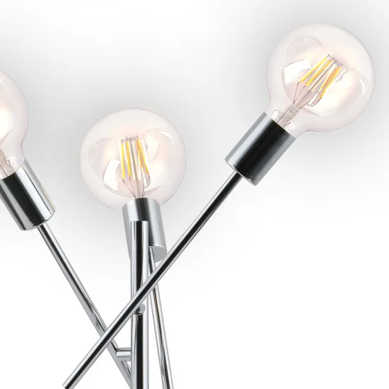 LÂMPADA DE MESA RIGEL 3 LUZES CROMADAS 2