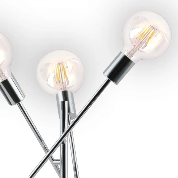 LÂMPADA DE MESA RIGEL 3 LUZES CROMADAS