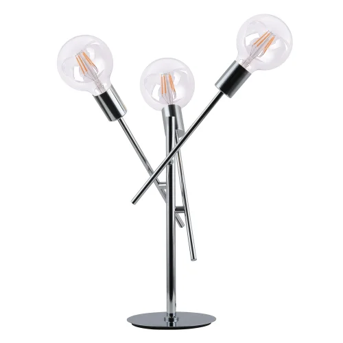 LÂMPADA DE MESA RIGEL 3 LUZES CROMADAS