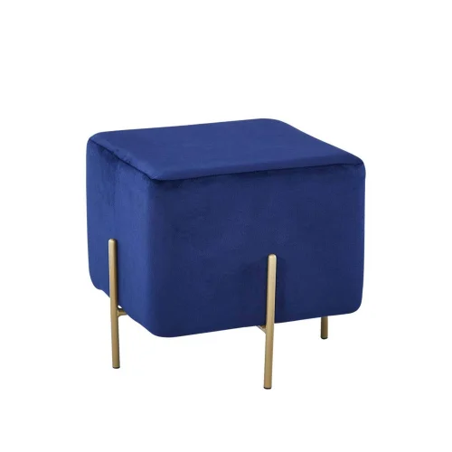 POUFFE DE APOIO PARA OS PÉS DE VELUDO AZUL WOLK