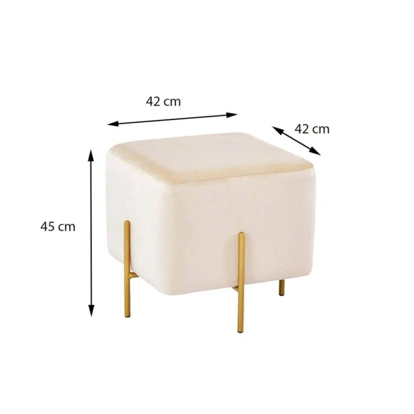 POUFFE DE APOIO PARA OS PÉS DE VELUDO AZUL WOLK