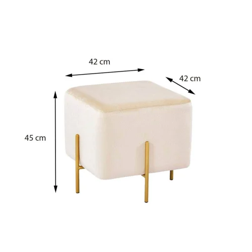 POUFFE DE APOIO PARA OS PÉS DE VELUDO AZUL WOLK