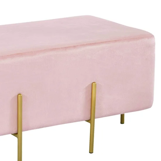 POUFFE APOIO DE PÉS RECTANGULAR ROSA WOLK 2