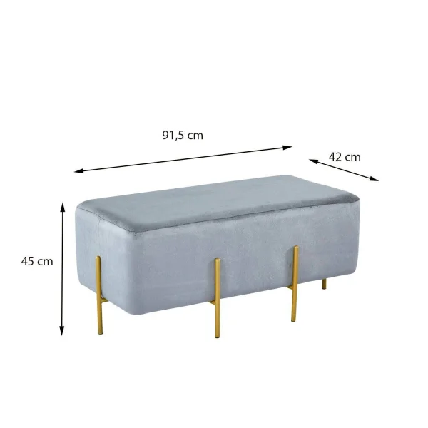 PUFF RECTANGULAR GRIS WOLK