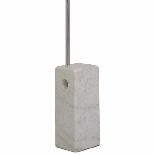 LÁMPARA DE PIE MÁRMOL NÍQUEL SATINADO OLMAR