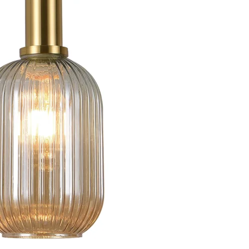 CANDEEIRO DE TECTO 1 LUZ COM ABAJUR ÂMBAR E27 SHELBY