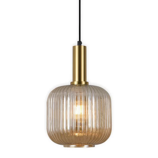 CANDEEIRO DE TECTO 1 LUZ COM ABAJUR ÂMBAR Ø20 E27 SHELBY