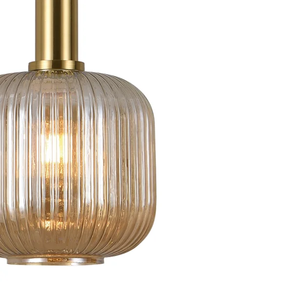 CANDEEIRO DE TECTO 1 LUZ COM ABAJUR ÂMBAR Ø20 E27 SHELBY