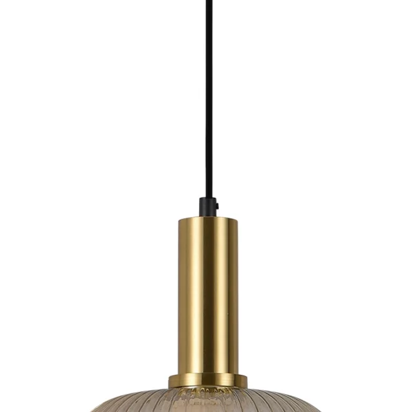 CANDEEIRO DE TECTO 1 LUZ COM ABAJUR ÂMBAR Ø20 E27 SHELBY