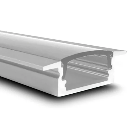 PERFIL DE ALUMÍNIO PARA FITA DE LED ENCASTRADA COM TAMPA TRANSPARENTE 17x7,2mm 2