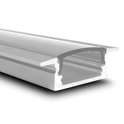PERFIL DE ALUMÍNIO PARA FITA DE LED ENCASTRADA COM TAMPA TRANSPARENTE 17x7,2mm