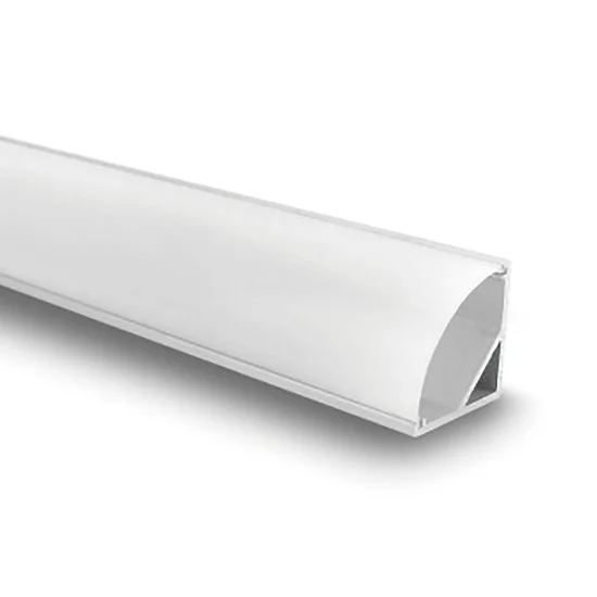 PERFIL DE ALUMÍNIO PARA FITA DE LED COM COBERTURA FOSCA PARA CANTO 16,3x16,3mm 2