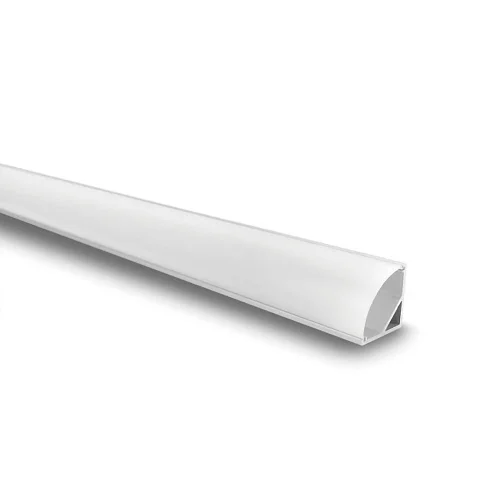 PERFIL DE ALUMÍNIO PARA FITA DE LED COM COBERTURA FOSCA PARA CANTO 16,3x16,3mm