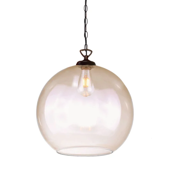 VIDRO ÂMBAR LOGAN LÂMPADA TETO