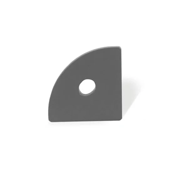 TAMPA COM ORIFÍCIO PARA PERFIL DE CANTO 90º CINZENTO