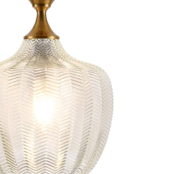 CANDEEIRO DE TECTO DE CRISTAL BRANCO Ø 26 CM ROGAN